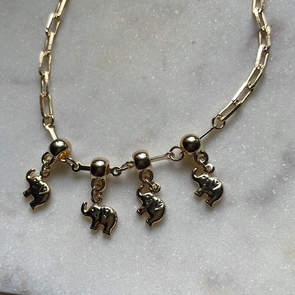 Good Luck Elephant Paperclip Anklet --New! - Picture 5 of 5